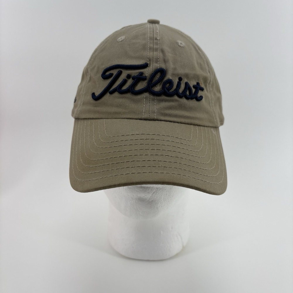 Titleist TPC Scottsdale Golf Course Tan And Navy Cap Hat Adjustable Logo